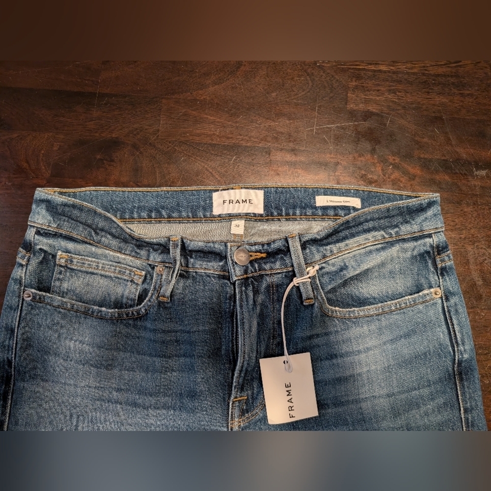Frame Denim L'Homme Slim Straight Leg Jeans, Women's 32x29, NWT - Picture 3 of 9